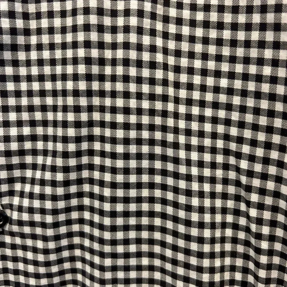 St. Croix Black and White Cotton Gingham Plaid Button Front Shirt Size XL - Picture 2 of 6